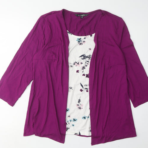 Bonmarché Women's Purple Tunic Blouse Size 18