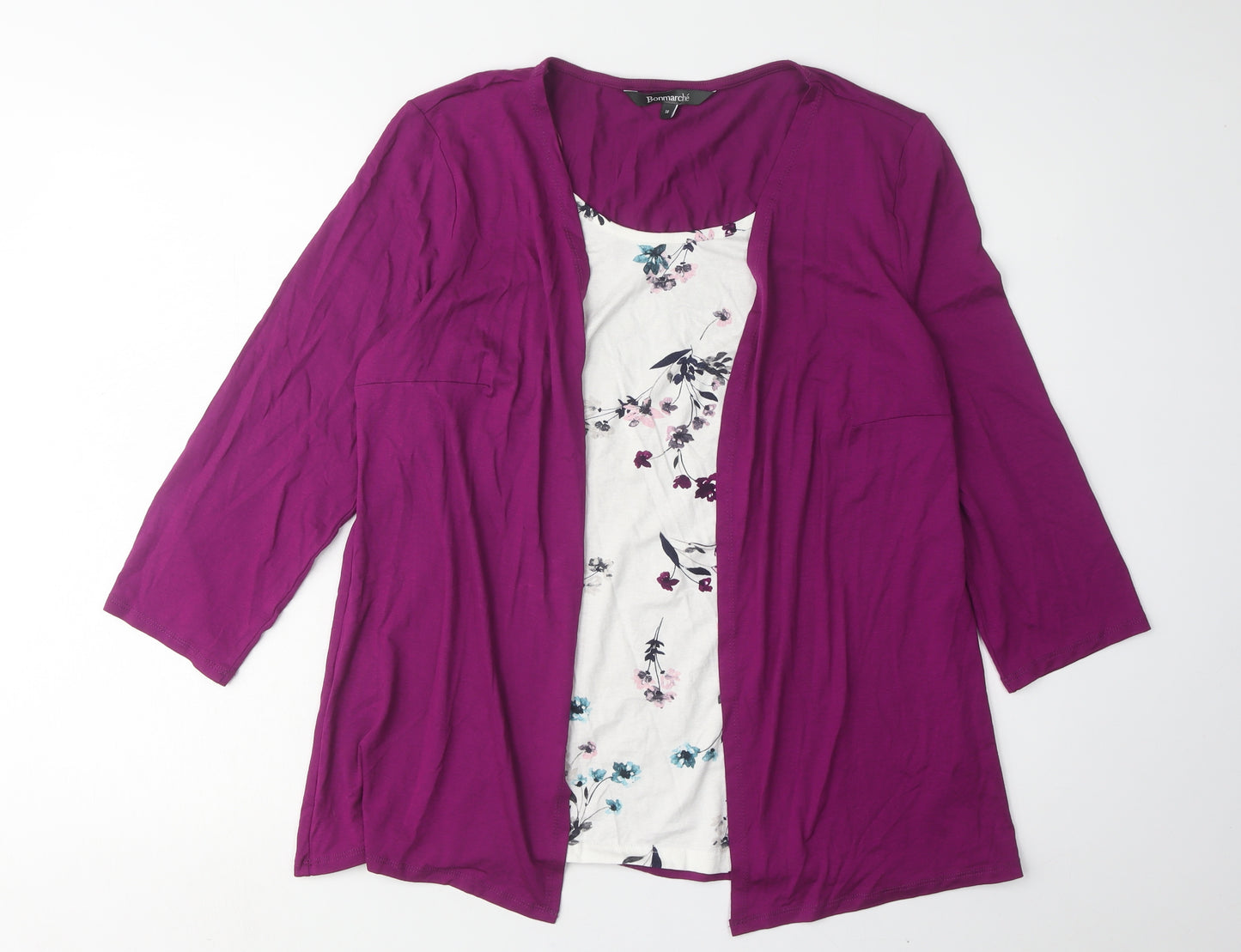 Bonmarché Women's Purple Tunic Blouse Size 18