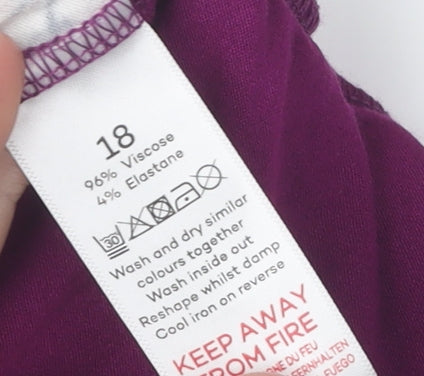 Bonmarché Women's Purple Tunic Blouse Size 18