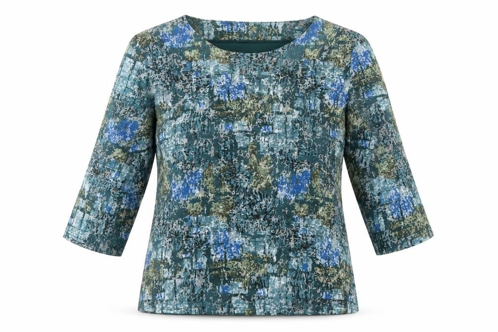 Front view of Honor Millburn Women's Geometric Blouse, size 14
