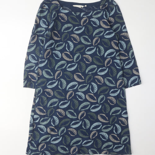 Seasalt Women's Blue Leaf Print Tunic Dress Size 6