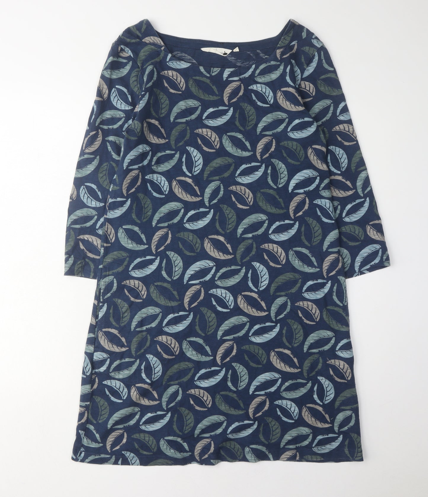 Seasalt Women's Blue Leaf Print Tunic Dress Size 6