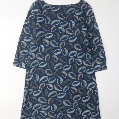 Seasalt Women's Blue Leaf Print Tunic Dress Size 6