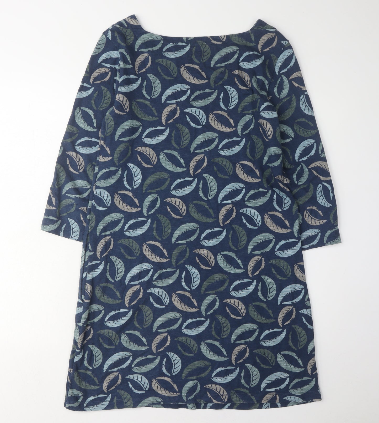 Seasalt Women's Blue Leaf Print Tunic Dress Size 6