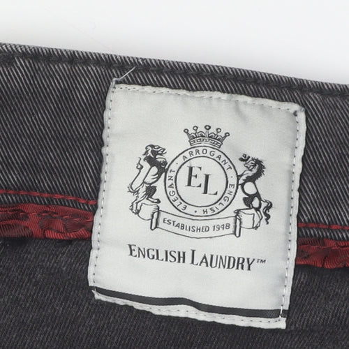 English Laundry Men's Black Jeans 40X34 Mid Rise