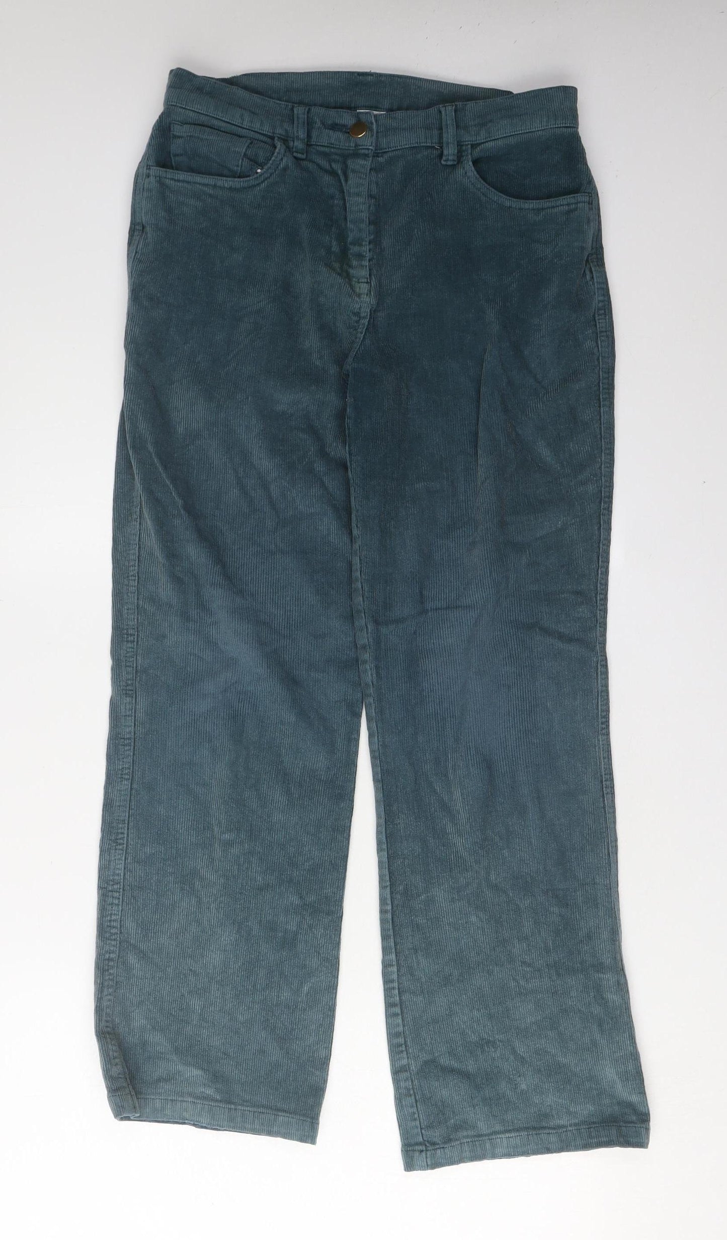 Cotton Traders Women's Green Corduroy Trousers