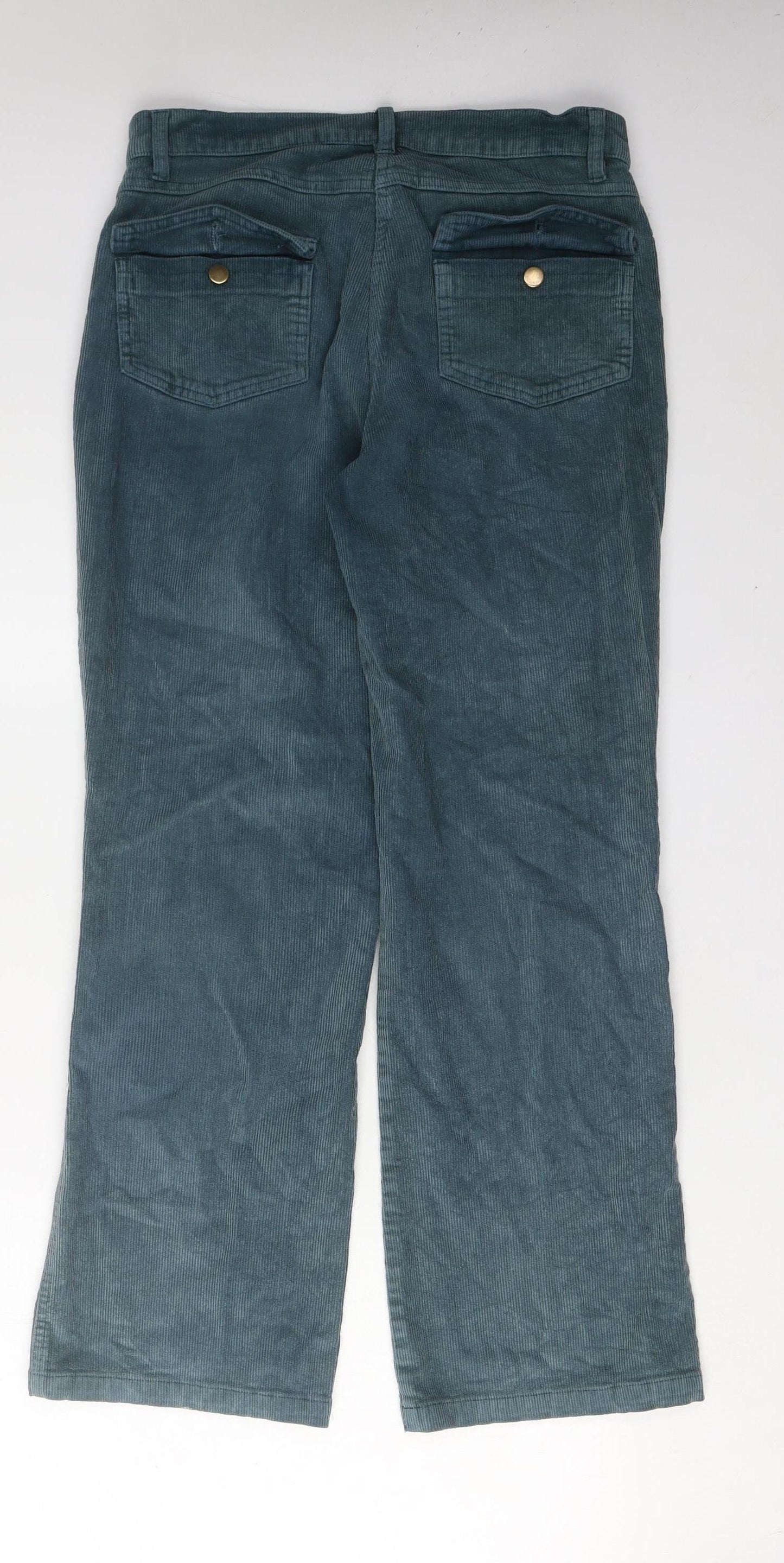 Cotton Traders Women's Green Corduroy Trousers