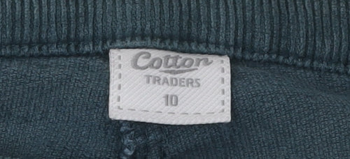 Cotton Traders Women's Green Corduroy Trousers