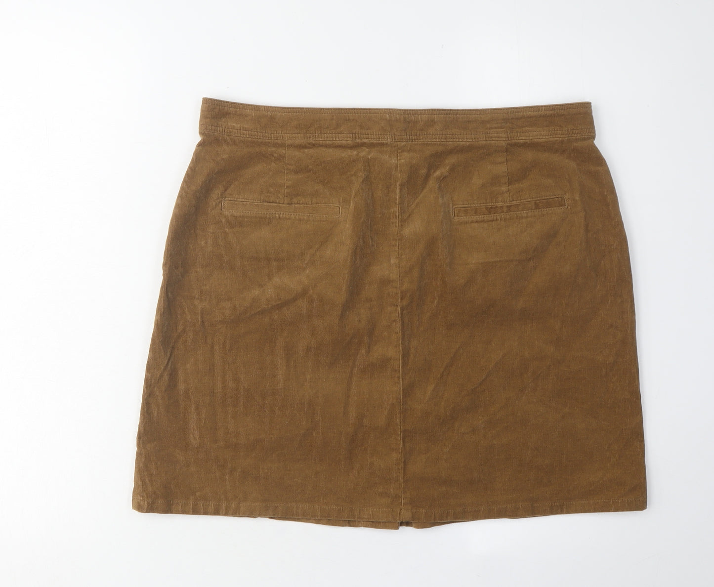 Marks and Spencer Women's Brown Corduroy Skirt Size 14