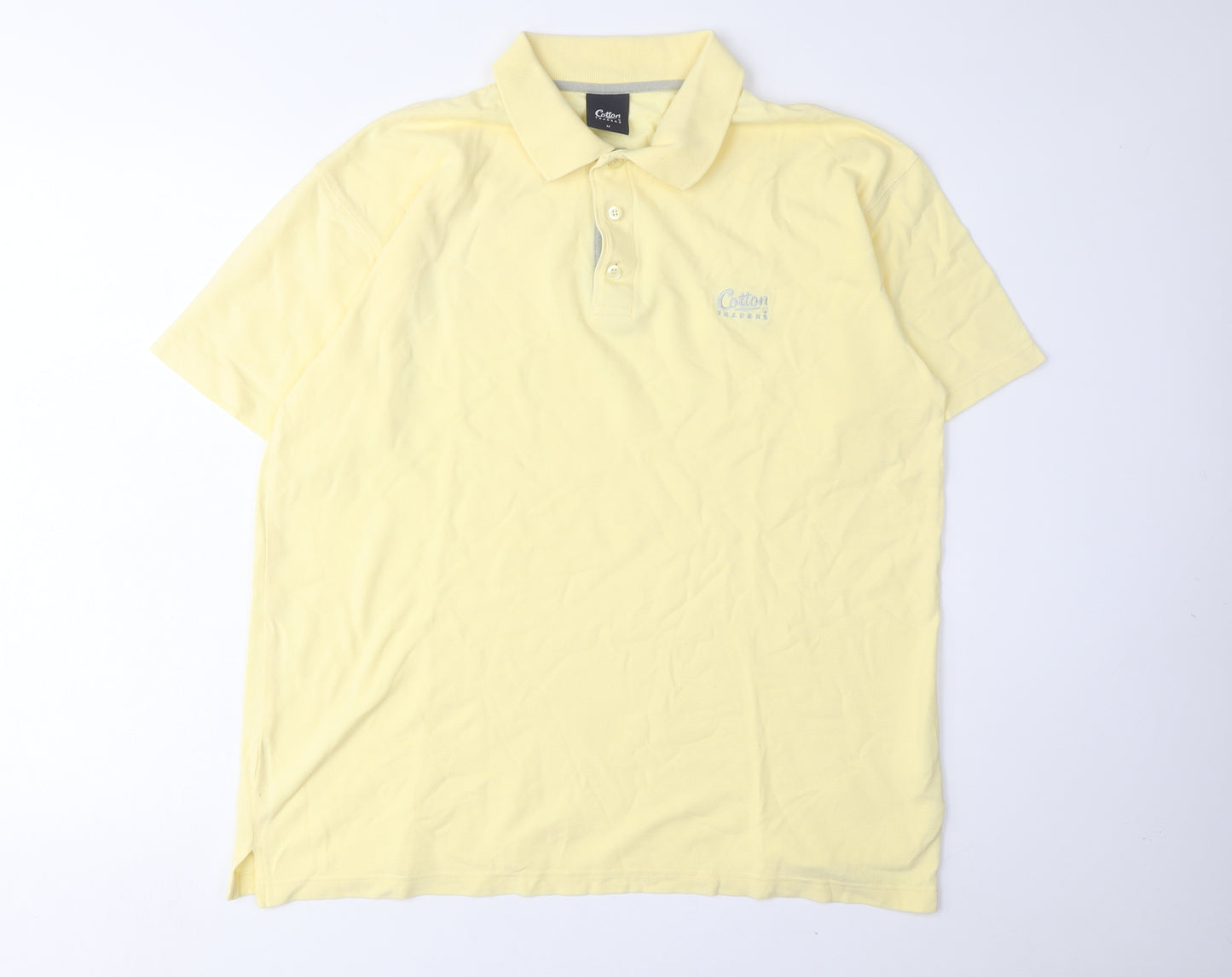 Cotton Traders Men's Yellow Polo Shirt, M, Short Sleeve