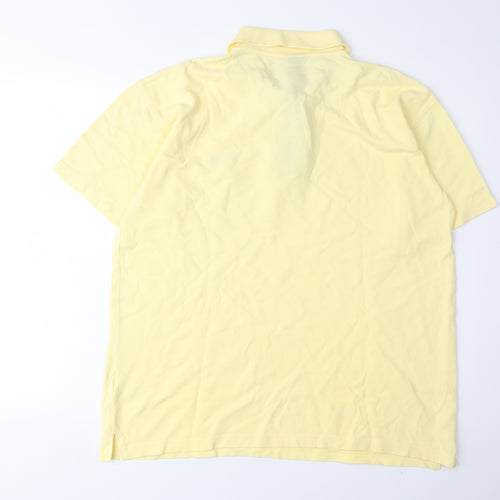 Cotton Traders Men's Yellow Polo Shirt, M, Short Sleeve
