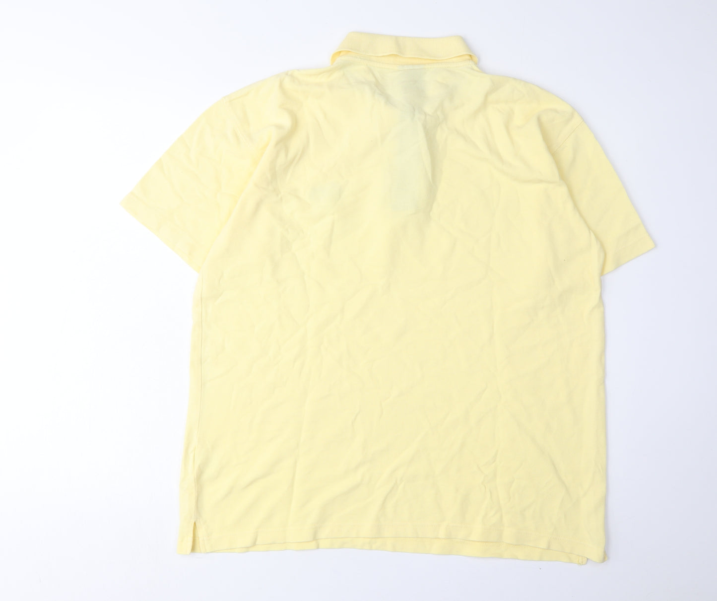 Cotton Traders Men's Yellow Polo Shirt, M, Short Sleeve