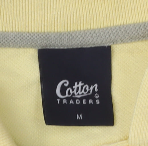 Cotton Traders Men's Yellow Polo Shirt, M, Short Sleeve