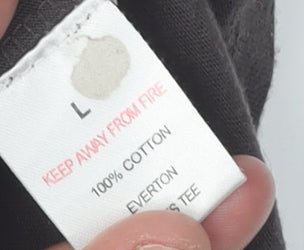 Everton Men's Black Graphic Print T-Shirt - Size L