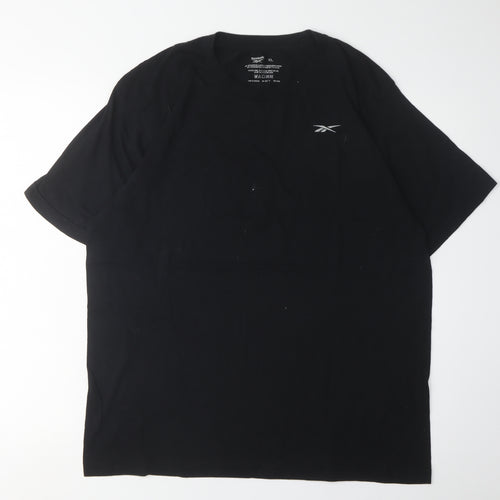 Reebok Men's XL Black T-Shirt, Comfortable Cotton Blend
