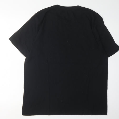 Reebok Men's XL Black T-Shirt, Comfortable Cotton Blend