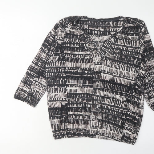 Marc O'Polo Women's Black Geometric Top Size S