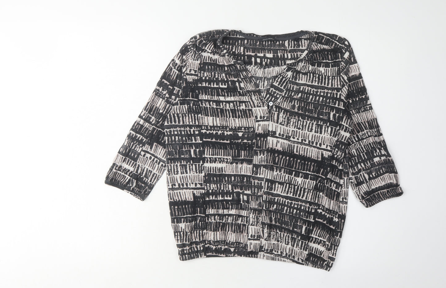 Marc O'Polo Women's Black Geometric Top Size S
