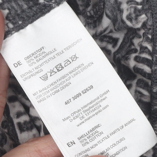 Marc O'Polo Women's Black Geometric Top Size S