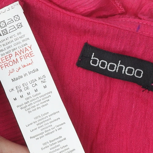 Boohoo Women's Pink Off-Shoulder Dress, M