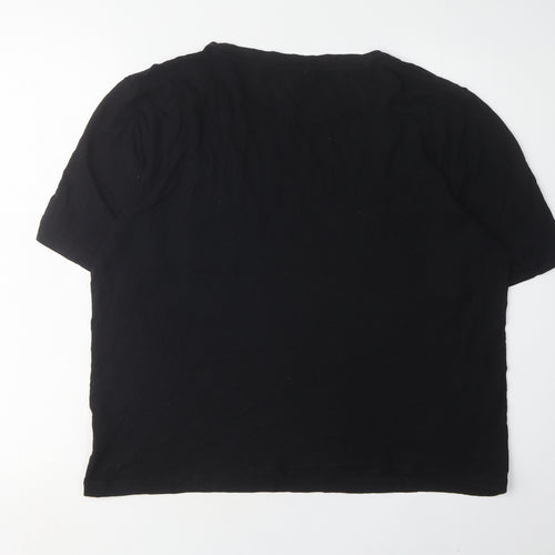 Gap Women's Black Crew Neck Basic T-Shirt Size M