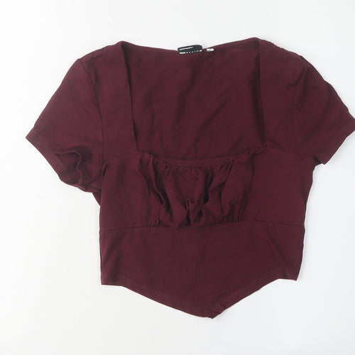 ASOS DESIGN Women's Red Cropped Top Size 10