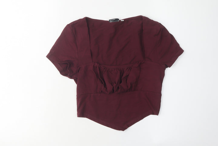 ASOS DESIGN Women's Red Cropped Top Size 10