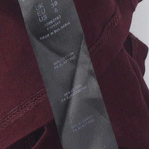 ASOS DESIGN Women's Red Cropped Top Size 10