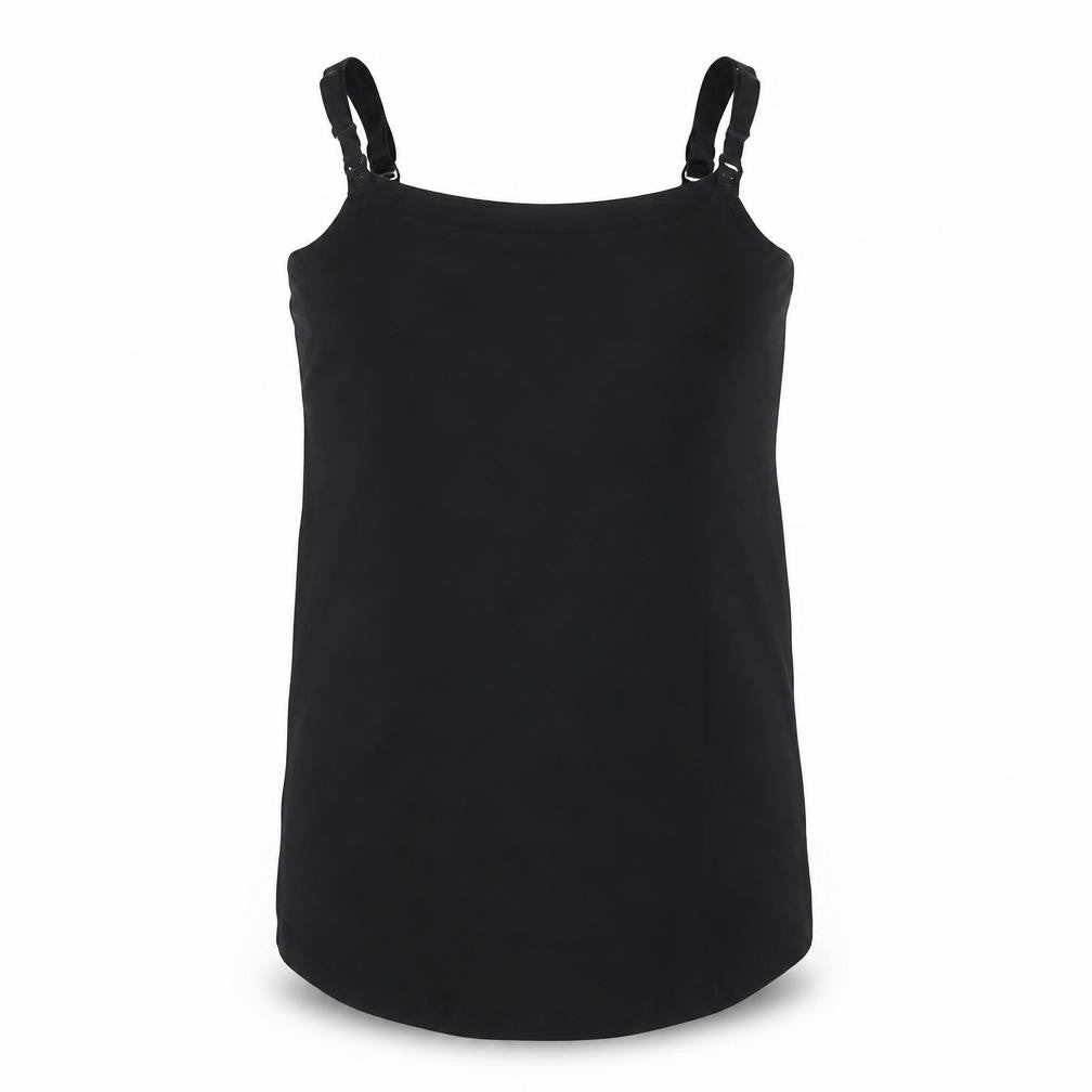 Front view of Red Herring Women’s Black Maternity Tank, size UK 10