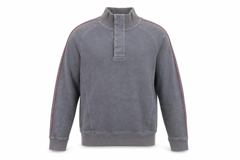 Front view of Mountain Beach Men's Grey S Logo Sweatshirt