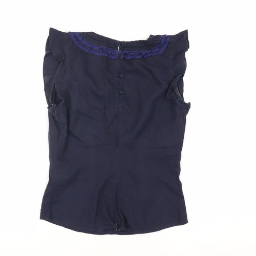 Ted Baker Women's Blue Embroidered Blouse XS