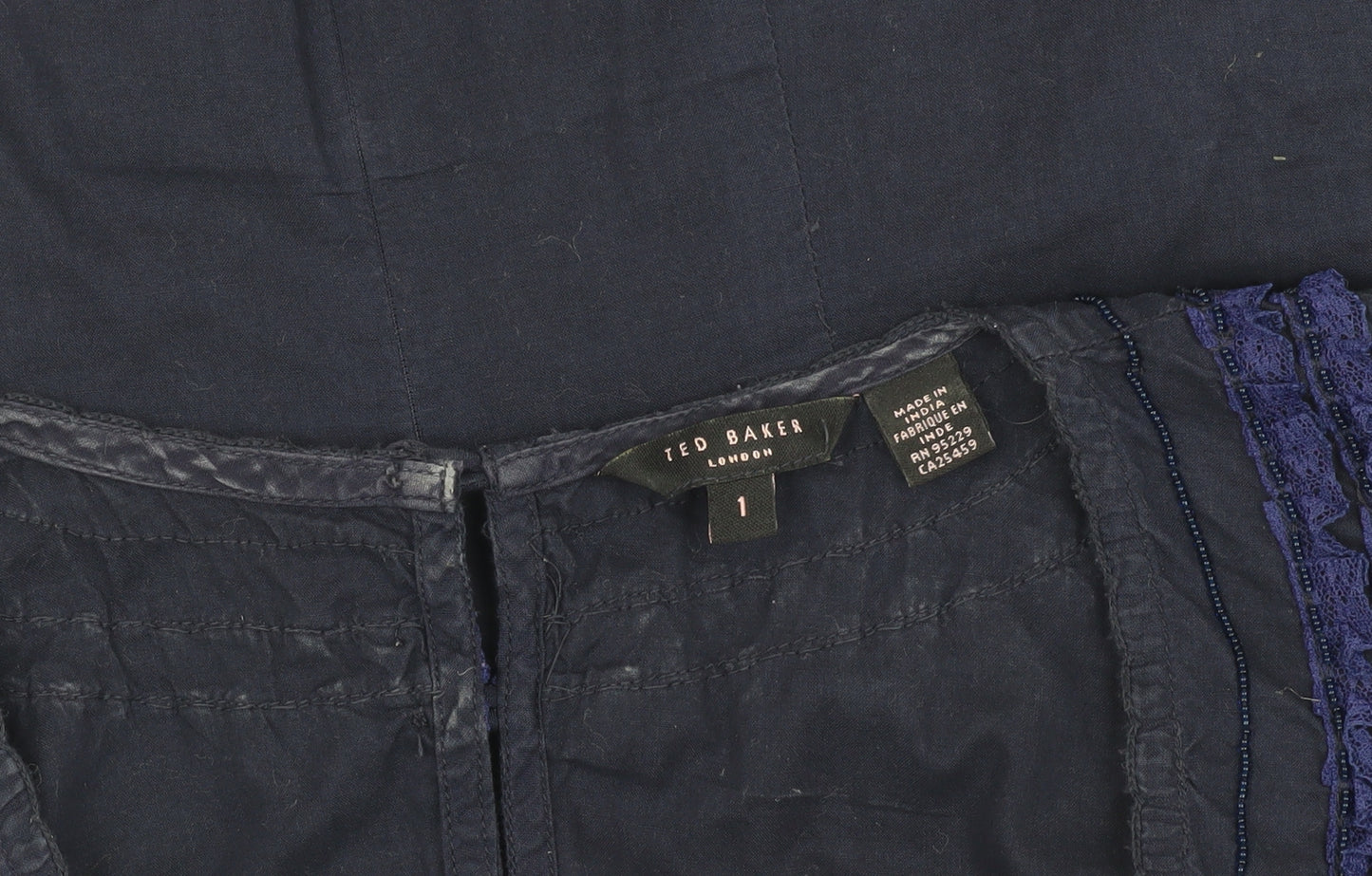 Ted Baker Women's Blue Embroidered Blouse XS