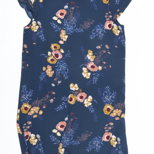 JACQUELINE de YONG Women's Blue Floral Shift Dress