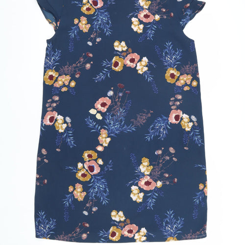 JACQUELINE de YONG Women's Blue Floral Shift Dress