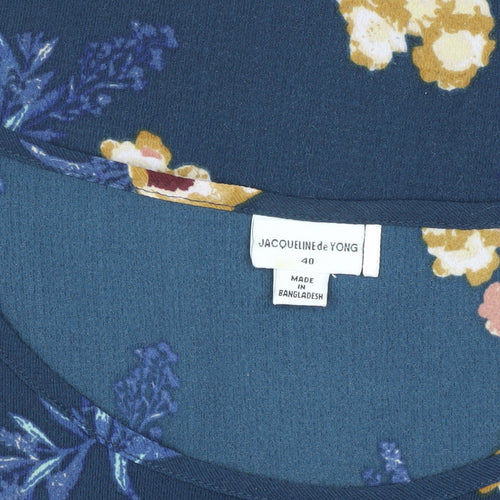 JACQUELINE de YONG Women's Blue Floral Shift Dress