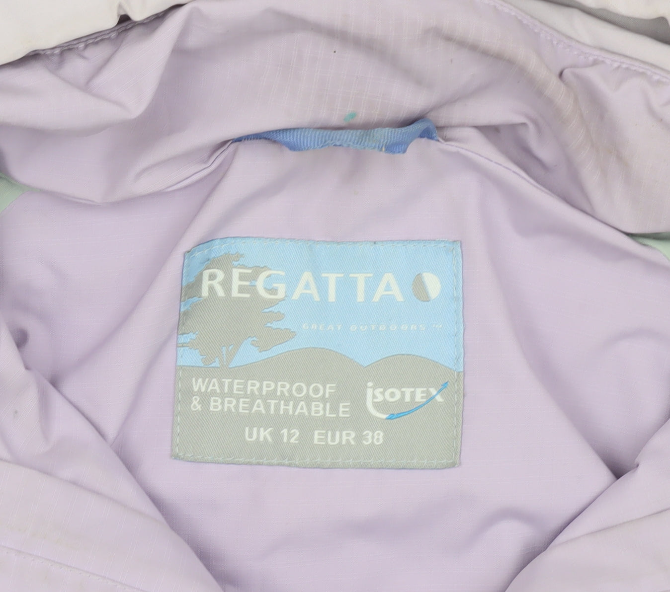 Regatta Women's Purple Waterproof Hooded Jacket Size 12