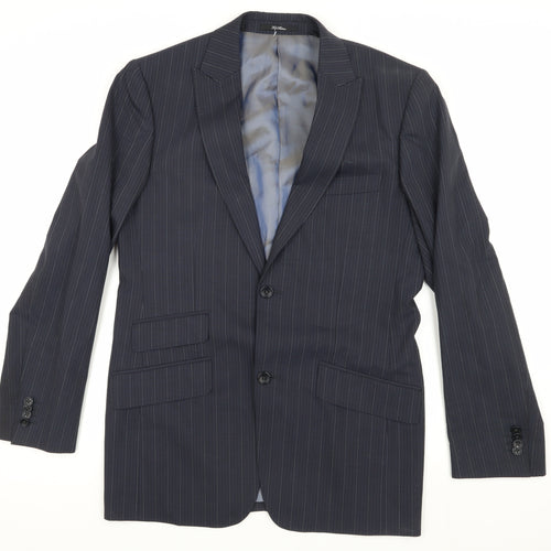 Ted Baker Men's Blue Striped Blazer Size 3 Classic Style