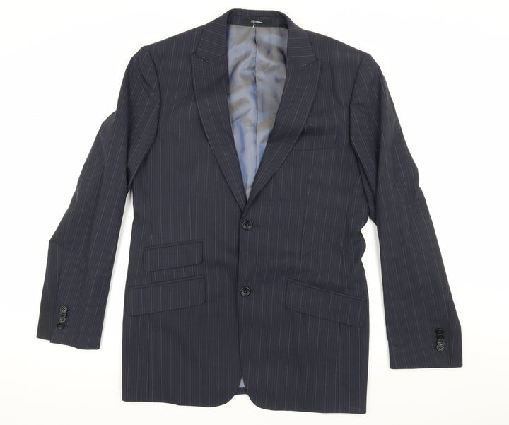 Ted Baker Men's Blue Striped Blazer Size 3 Classic Style
