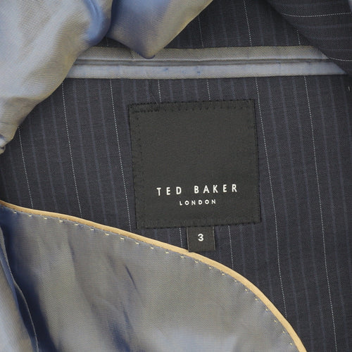 Ted Baker Men's Blue Striped Blazer Size 3 Classic Style