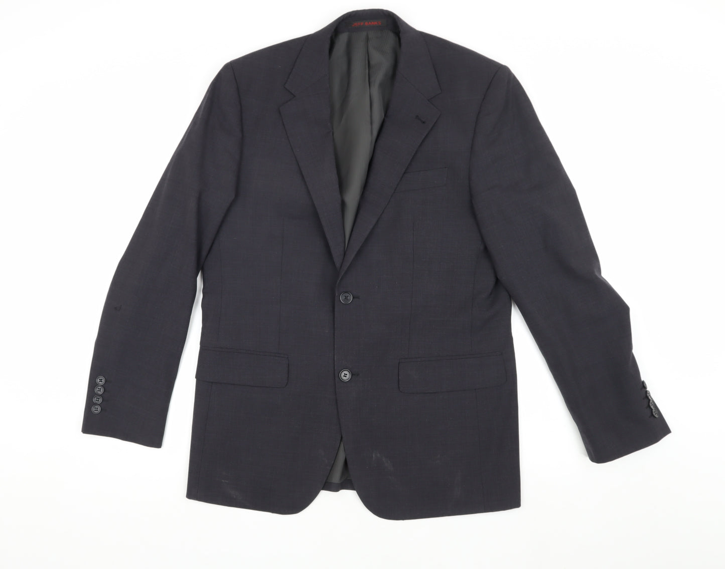 Jeff Banks Men's Grey Blazer, Size 38, Regular Fit