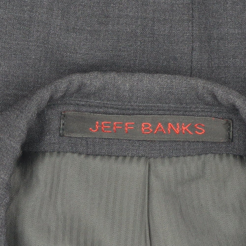 Jeff Banks Men's Grey Blazer, Size 38, Regular Fit