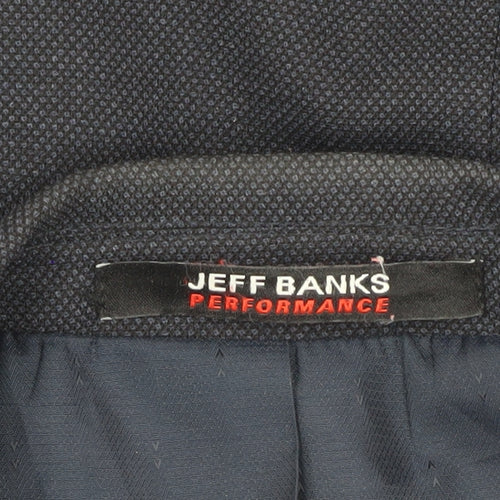 Jeff Banks Men's Blue Blazer, 38, Regular Fit, Formal