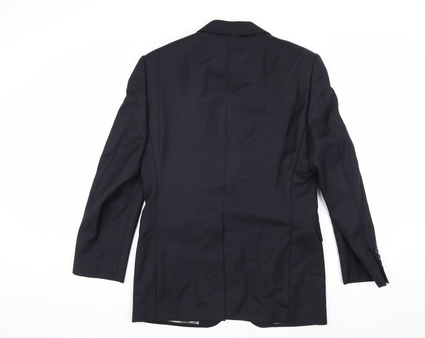 Aquascutum Men's Blue Wool Suit Jacket, Size 38S