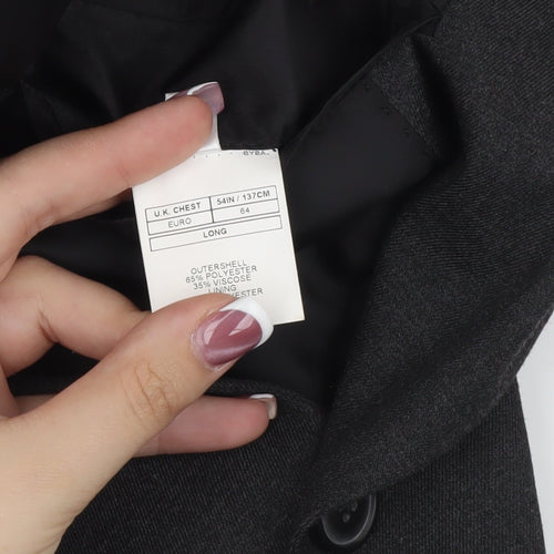 Moss Esq Men's Grey Suit Jacket Size 54L