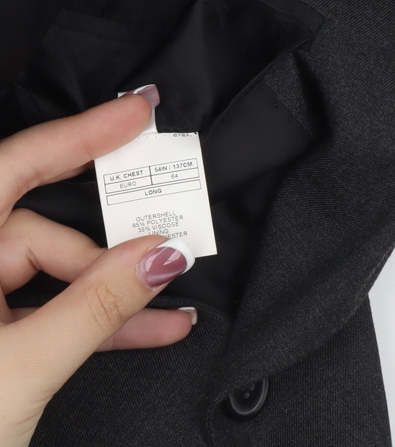 Moss Esq Men's Grey Suit Jacket Size 54L