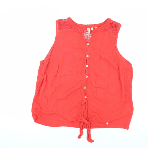 Superdry Women's Red Tunic Blouse Size 10