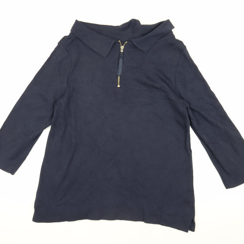 Laura Ashley Blue Women’s Collared Top Size 12