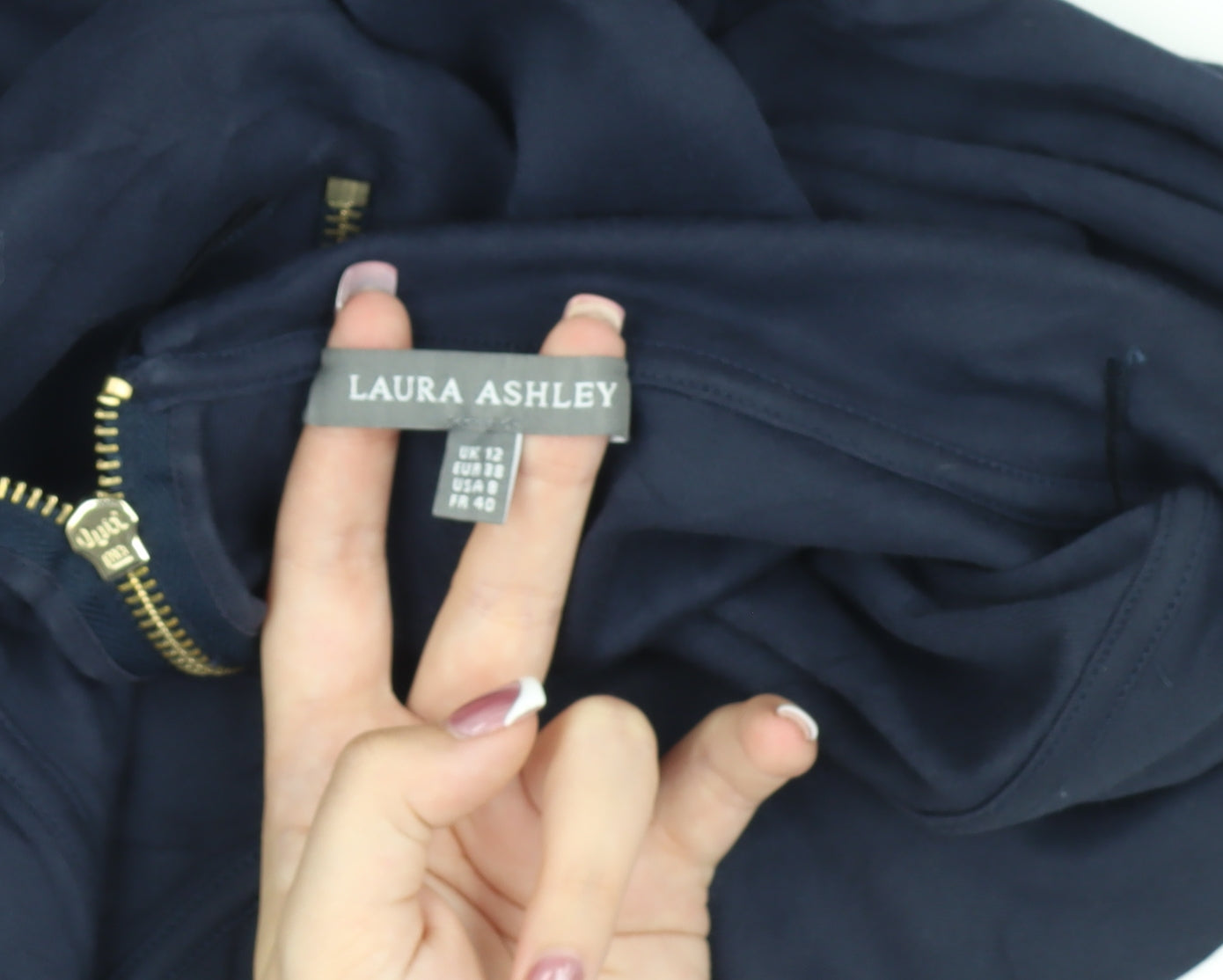 Laura Ashley Blue Women’s Collared Top Size 12