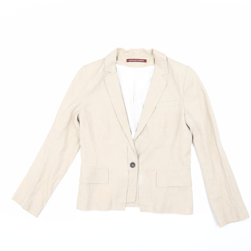 Comptoir des Cotonniers Beige Blazer, Women's Size 6, Classic
