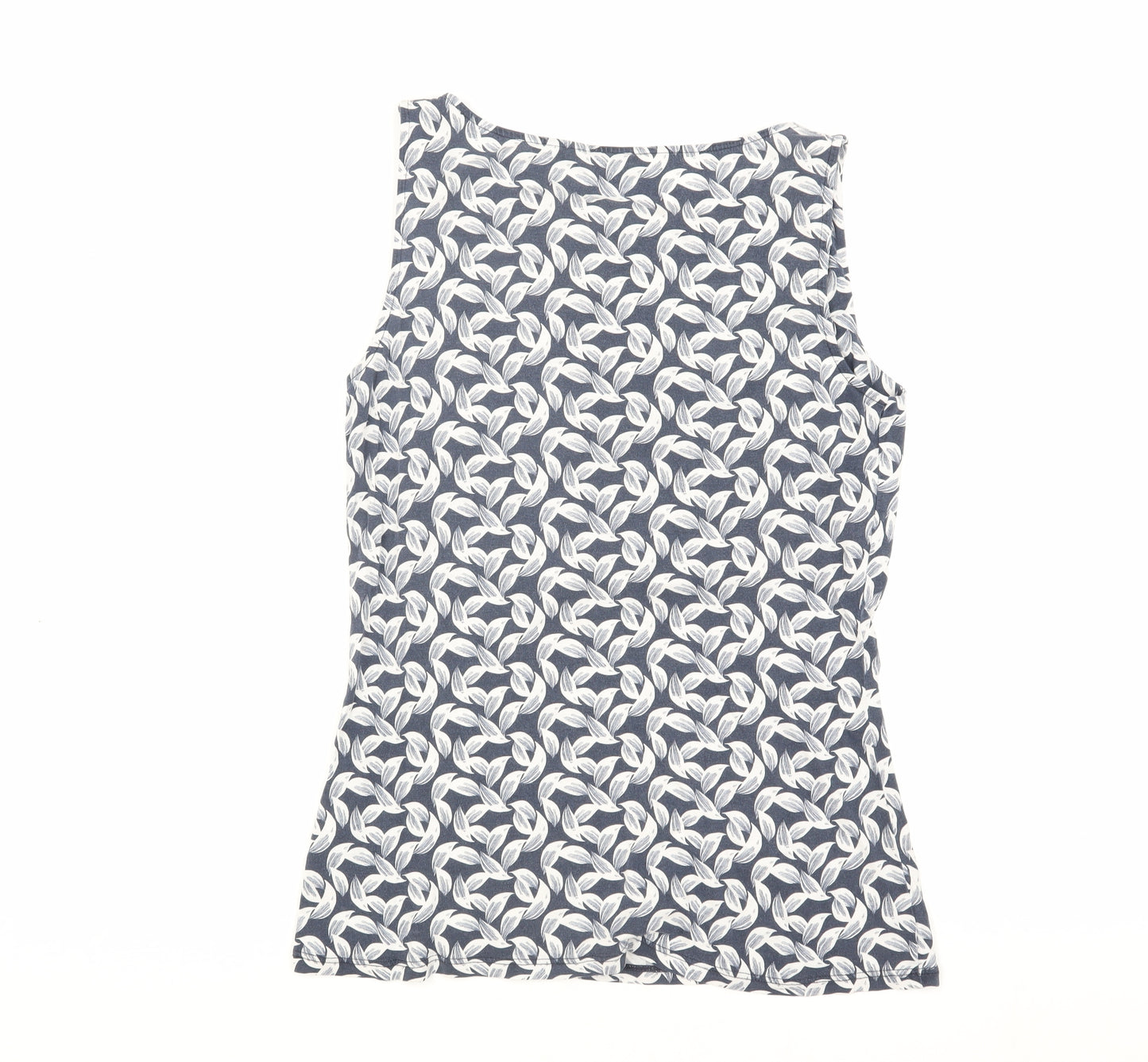 Boden Women's Blue Floral Tank, Size 10, Cowl Neck